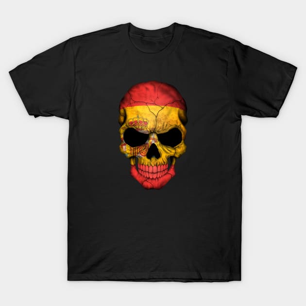 Spanish Flag Skull T-Shirt by jeffbartels